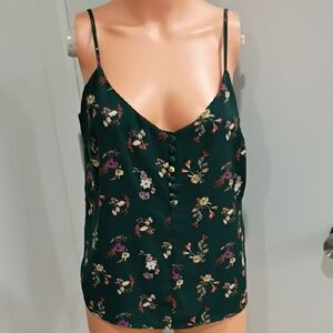 Heartloom Dark Green Floral Camisole